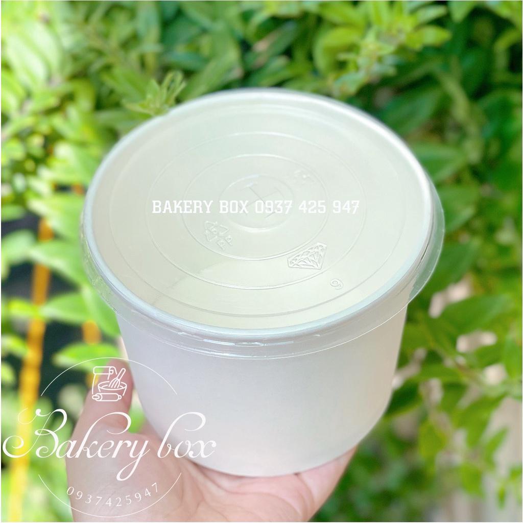 50 Tô Giấy Trắng 600ml Đựng Thức Ăn - Súp - Bún Thịt Nướng