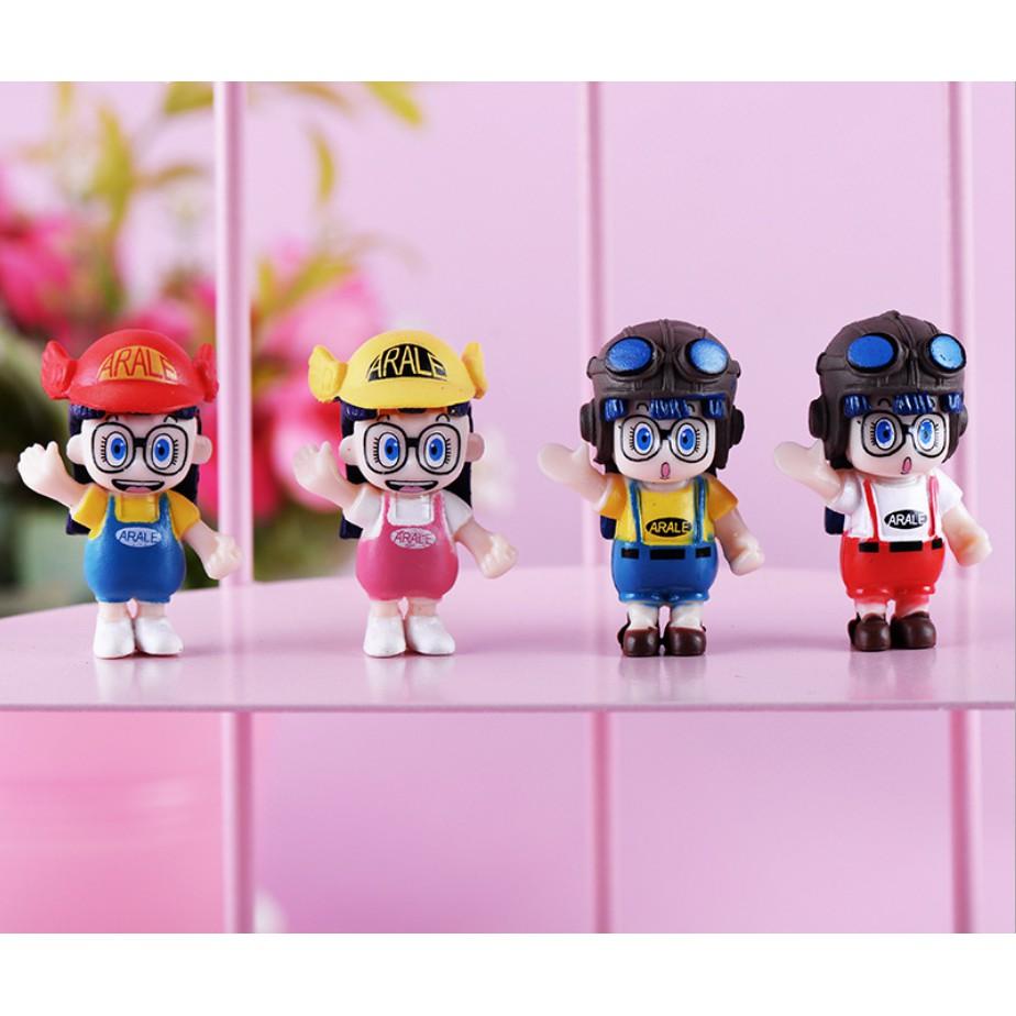 KHO-HN * Combo 04 mô hình Arale siêu cute cho các bạn trang trí tiểu cảnh, chế móc chìa khóa DIY