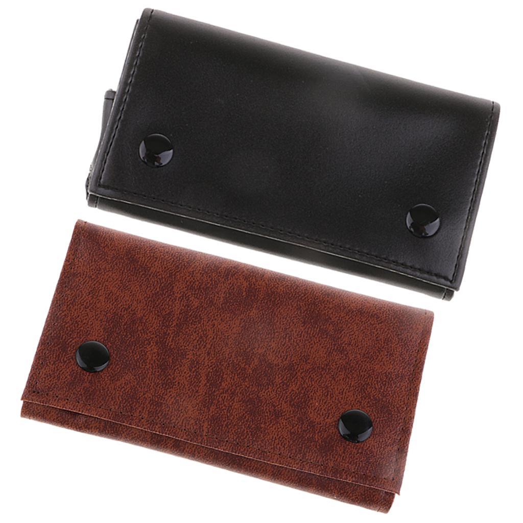 2pcs Portable PU Leather Tobacco Holder Pouch Bag Pipe Case