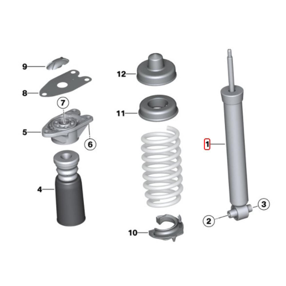 Giảm xóc sau xe BMW 3-Series , 1-Series , 2-Series F22 . Hàng cao cấp Special Active hãng KONI xuất xứ Hà Lan, 82451319, 33526874369, 33526791568, 33526791569, 33526850915