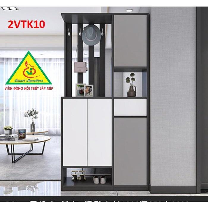 Tủ kệ trang trí kiêm vách ngăn phòng khách , nhà bếp 2VTK10 - Nội thất lắp ráp Viendong Adv