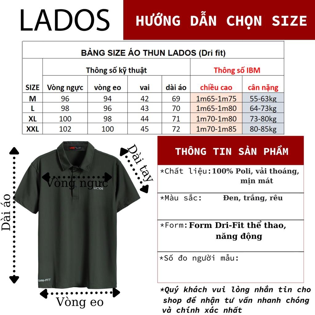 Hình ảnh Áo thun polo nam thể thao LADOS - 9080 có cổ bẻ, vải thun lạnh, phông rộng