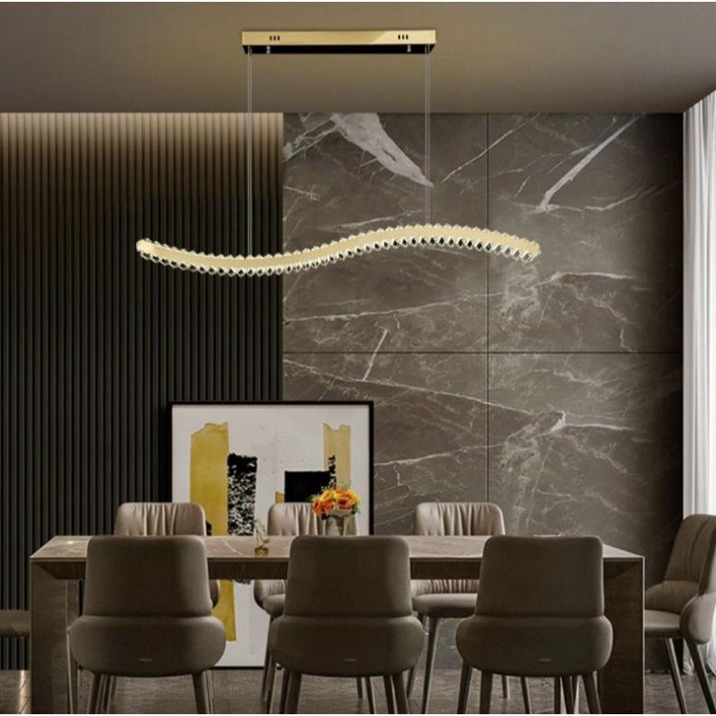 Đèn thả bàn ăn phale dài yêu cầu K9, đèn decor hiện đại DT