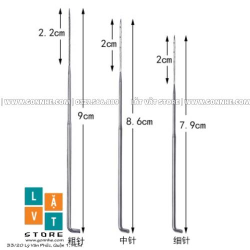 Bộ dụng cụ làm len chọc gồm 9 cây kim và bút gỗ tiết kiệm, có ổng bảo vệ đi kèm