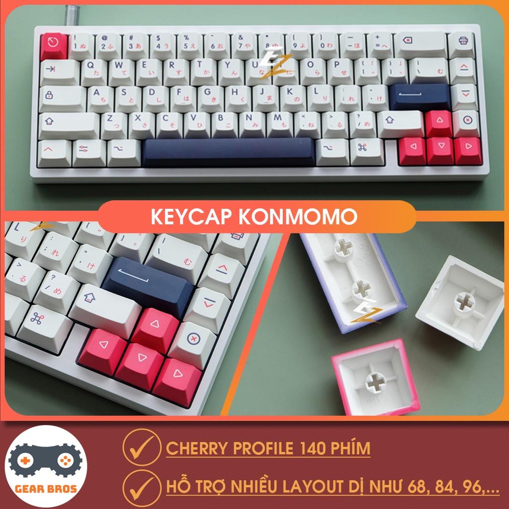 Keycap cho bàn phím Konmomo Cherry Profile Thick PBT 140 Phím | Gearbros