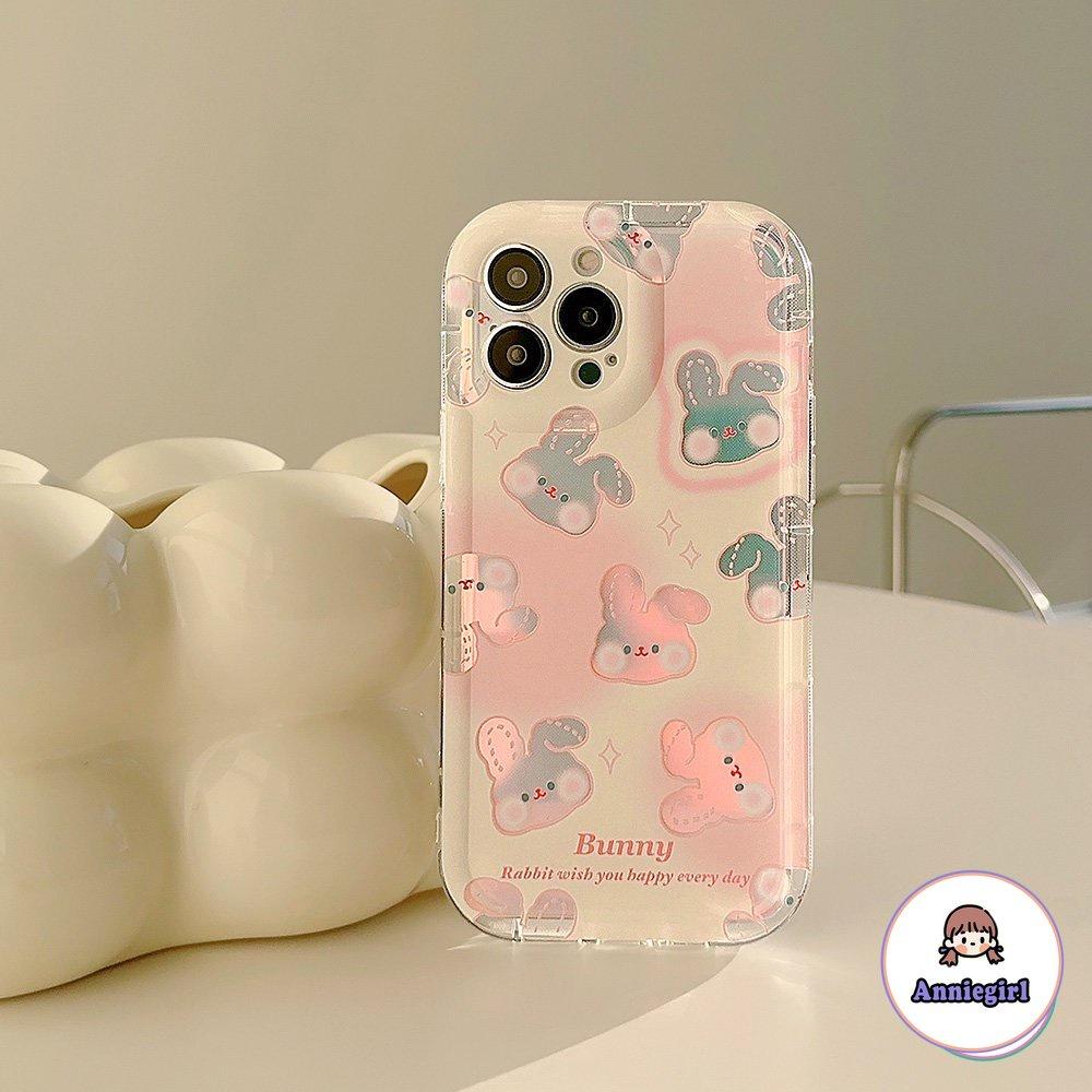 Ốp Điện Thoại TPU Mềm Màu Laser In Hình Thỏ Dễ Thương Cho IPhone 11 Casing 14 Pro Max Ip13 12 11 Pro Max 14 Pro Max