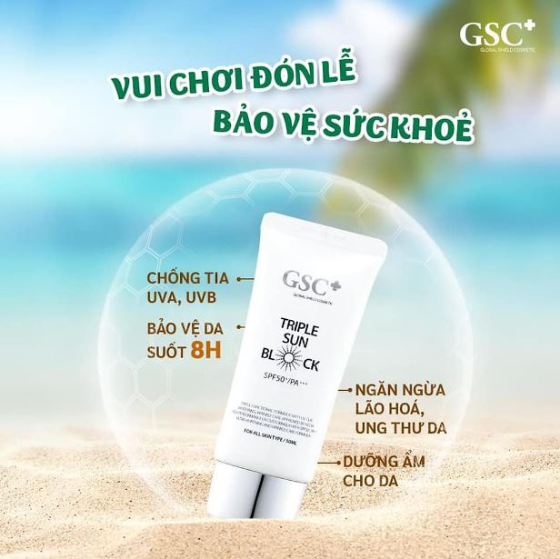 KEM CHỐNG NẮNG VẬT LÝ GSC+ TRIPLE SUN BLOCK 50G