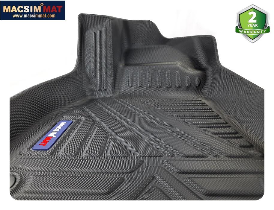 Thảm lót sàn ô tô Audi A7 2019 - 2020 Nhãn hiệu Macsim chất liệu nhựa TPV cao cấp màu đen