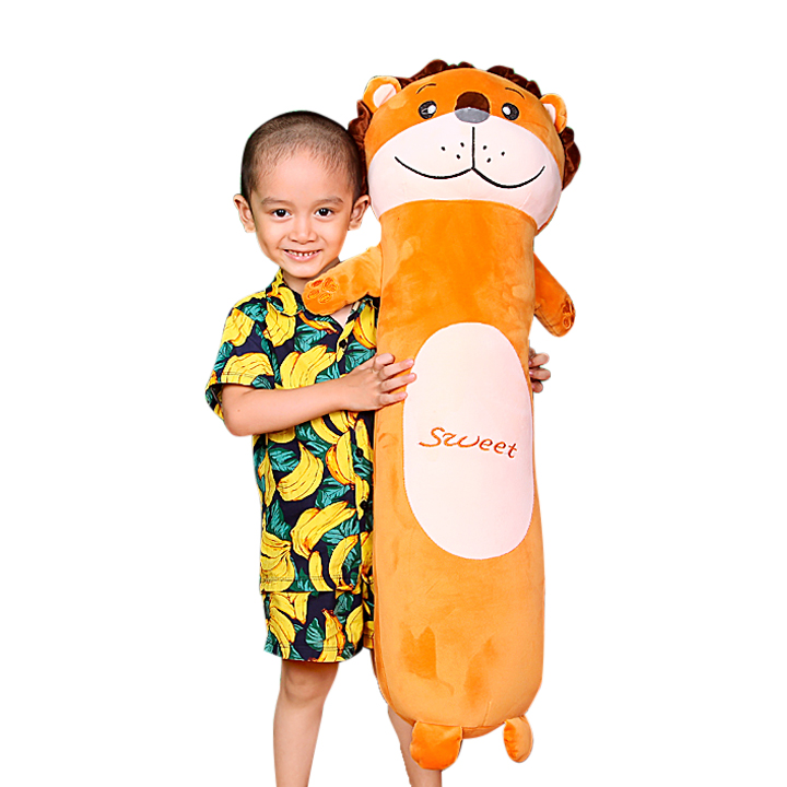 Gấu bông gối ôm hình sư tử size 1m2