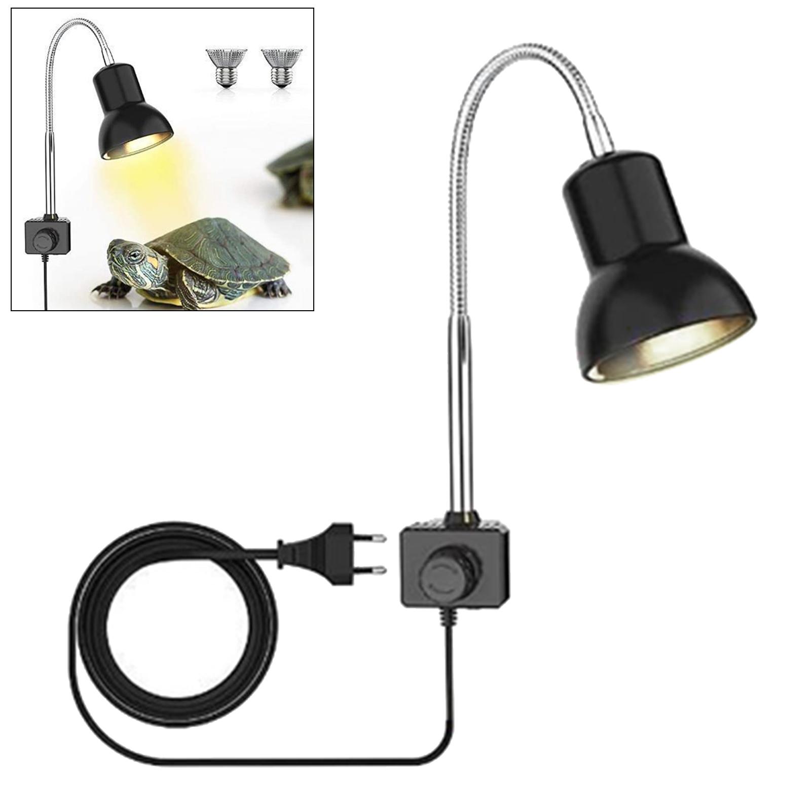 Rotatable Aquarium Reptile Heat Light Clamp Lamp Bulb w/ Clip 25W EU Plug