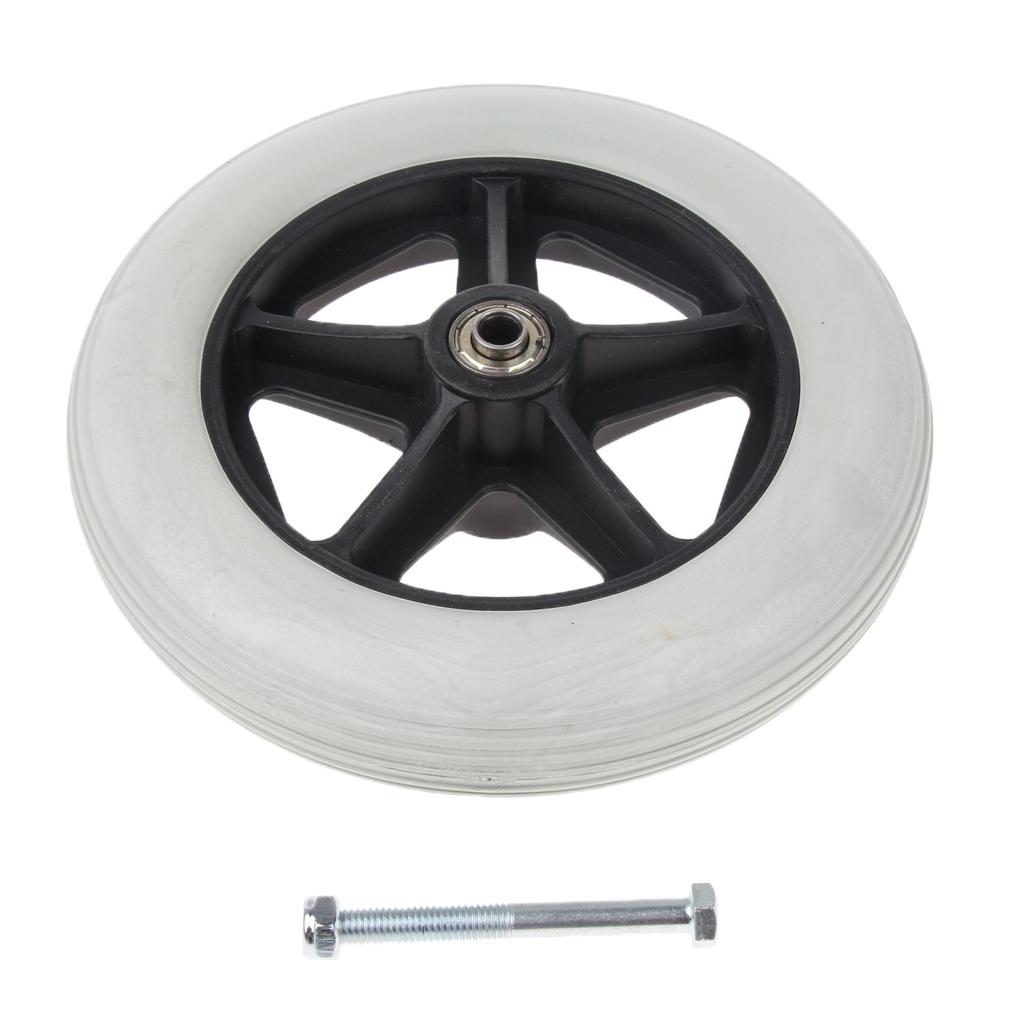 Wheelchair Mobility Aids Front Castor Replacement Wheel, Solid Tyre, 8 inch
