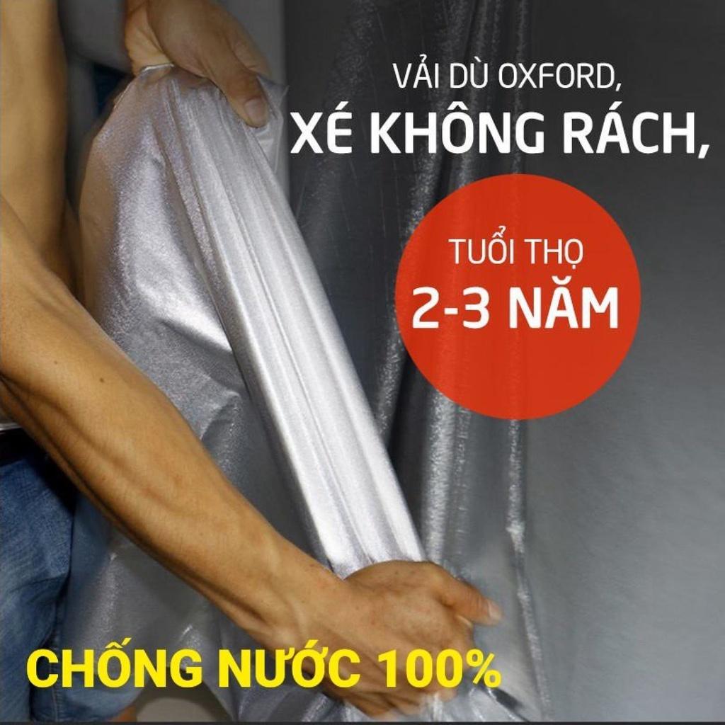 Bạt phủ ô tô vải dù OXFORD cao cấp chống nước 100%, có phản quang,chống nóng, chống nước, có khóa kéo cánh cửa