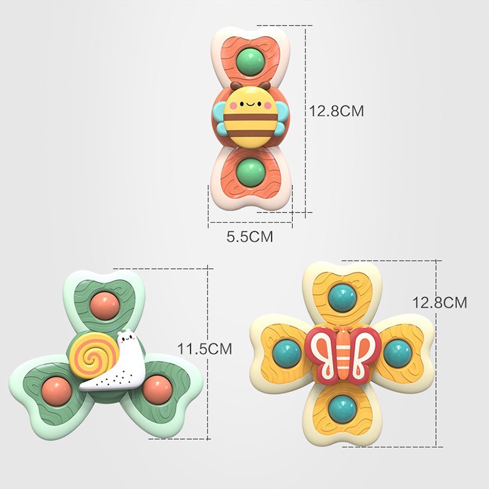 Đồ chơi con quay spinner vui nhộn, hộp đẹp set 3 con quay thiết kế hình động vật dễ thương cho bé