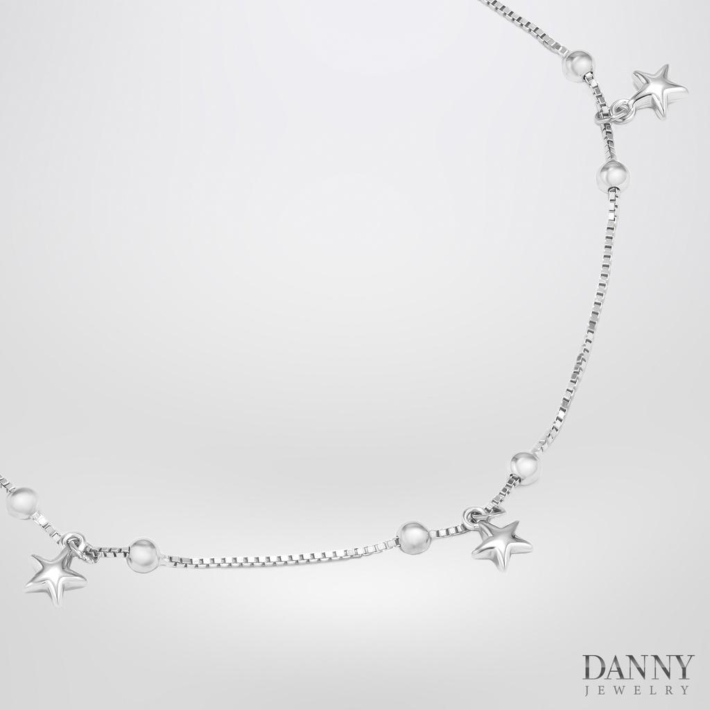 Lắc Chân Danny Jewelry Bạc 925 Xi Rhodium Hoạ Tiết Ngôi Sao LACY600