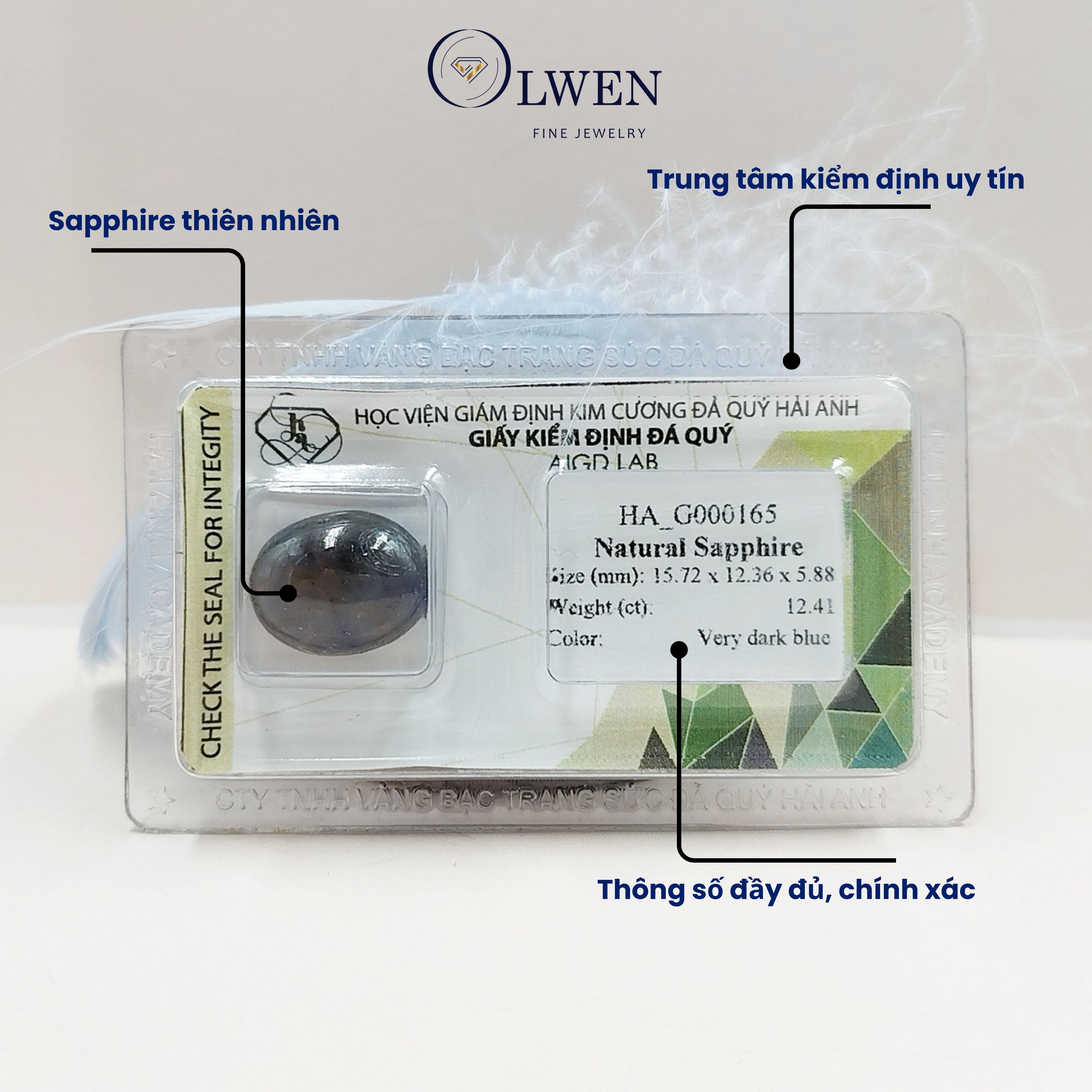 Viên đá Sapphire thiên nhiên HA-G000165
