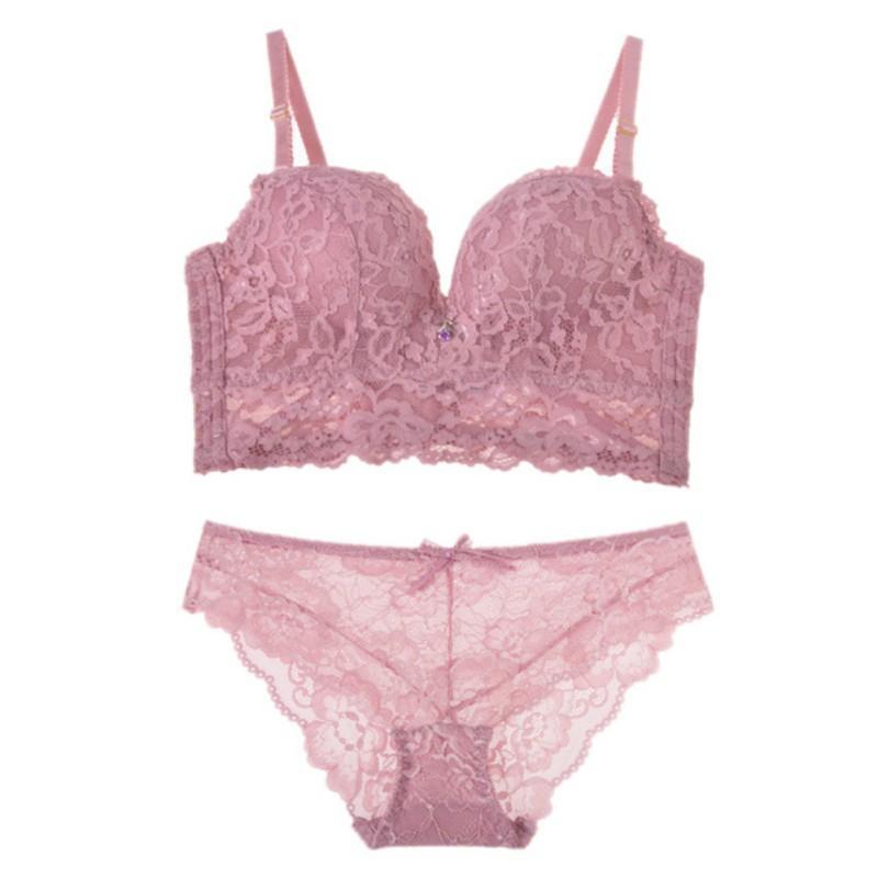 Set áo ngực & quần lót nữ họa tiết sọc ngang nhiều màu