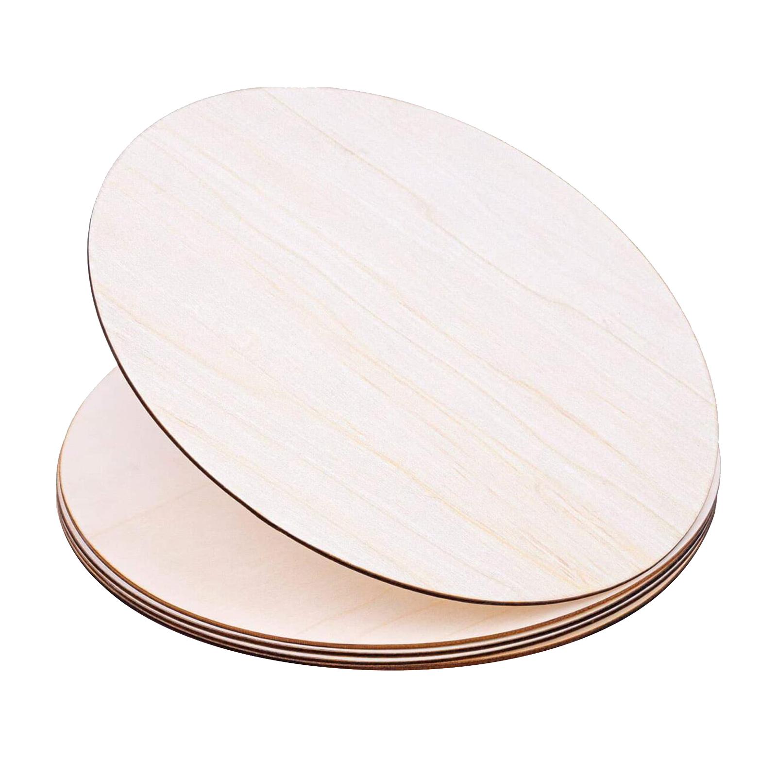 2x5Pcs 12Inch Wood Circles Unfinished Rounds Blank Slices Wooden Cutout Slices