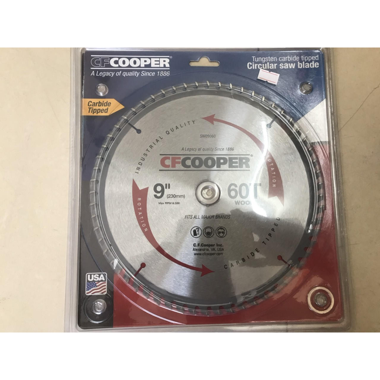 Lưỡi cưa gỗ 230mmx60T Cooper SW09060 - SW09060