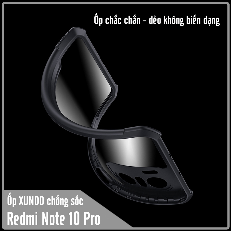 Ốp lưng cho Xiaomi Redmi Note 10 Pro 4G chống sốc trong viền nhựa dẻo XunDD - Hàng Nhập Khẩu