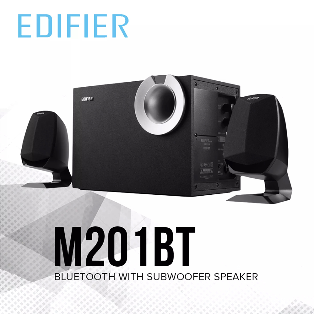 Loa Bluetooth 5.0 EDIFIER M201BT Wireless Âm thanh nổi Stereo Công suất 34W - Vỏ gỗ chống dội âm - Hàng chính hãng