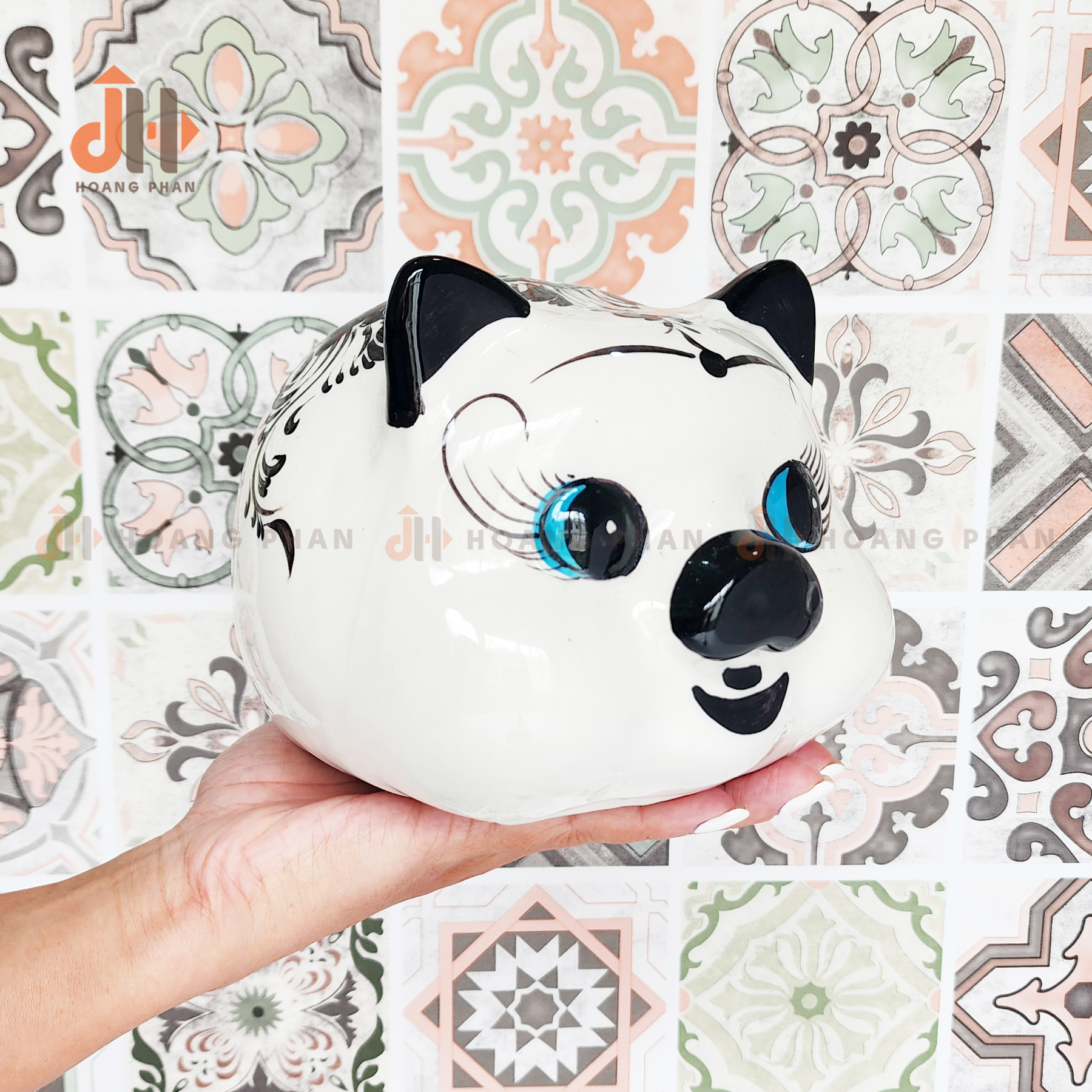 Heo gốm Hắc Bạch Phúc