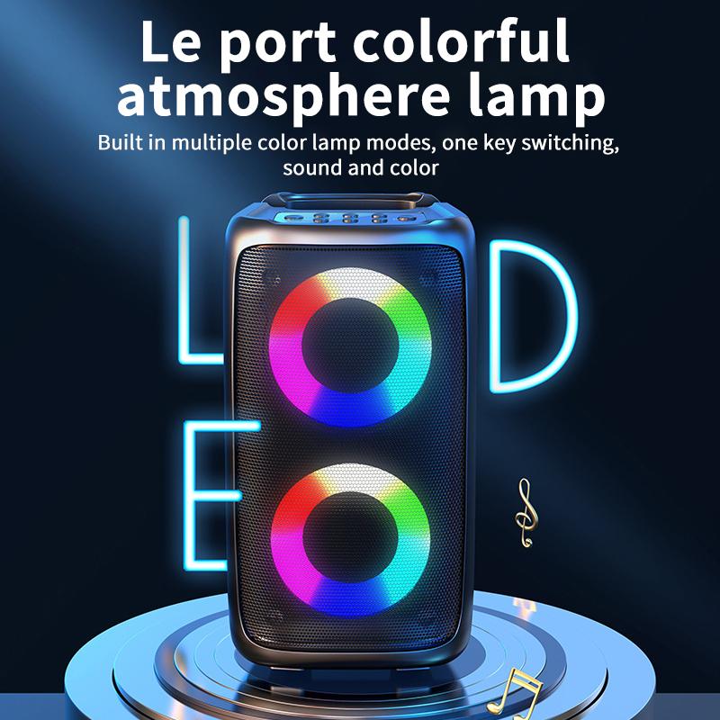 Âm thanh Bluetooth Home Loa siêu trầm đôi Loa âm thanh nổi 3d Square Dance Cửa hàng ngoài trời Không dây chuyên dụng Mới nhỏ Màu sắc: cam
