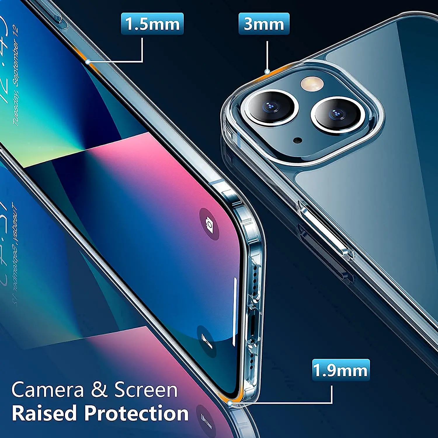 Ốp lưng chống sốc trong suốt cho iPhone 14 Likgus Crashproof giúp chống chịu mọi va đập - hàng nhập khẩu