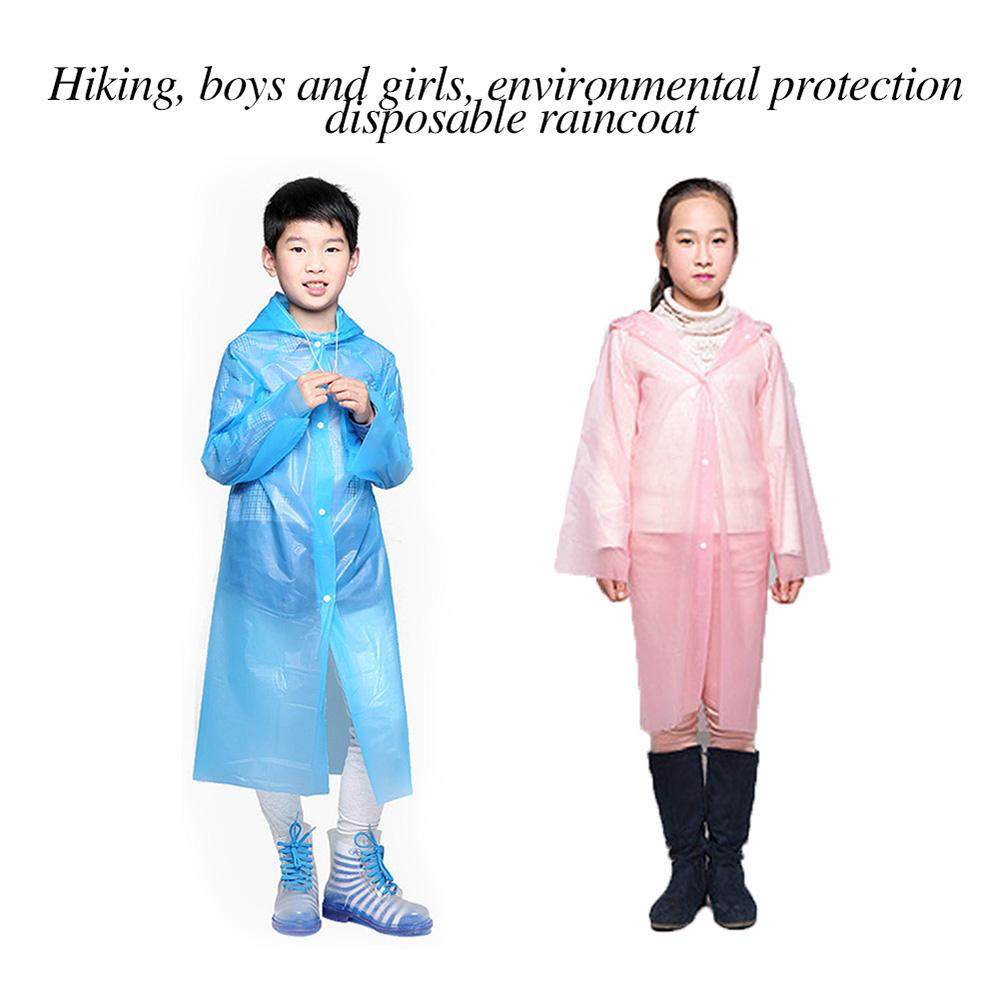 Áo Mưa Di Động Dùng Một Lần Chất Liệu Peva Thoáng Khí Cho Trẻ Em