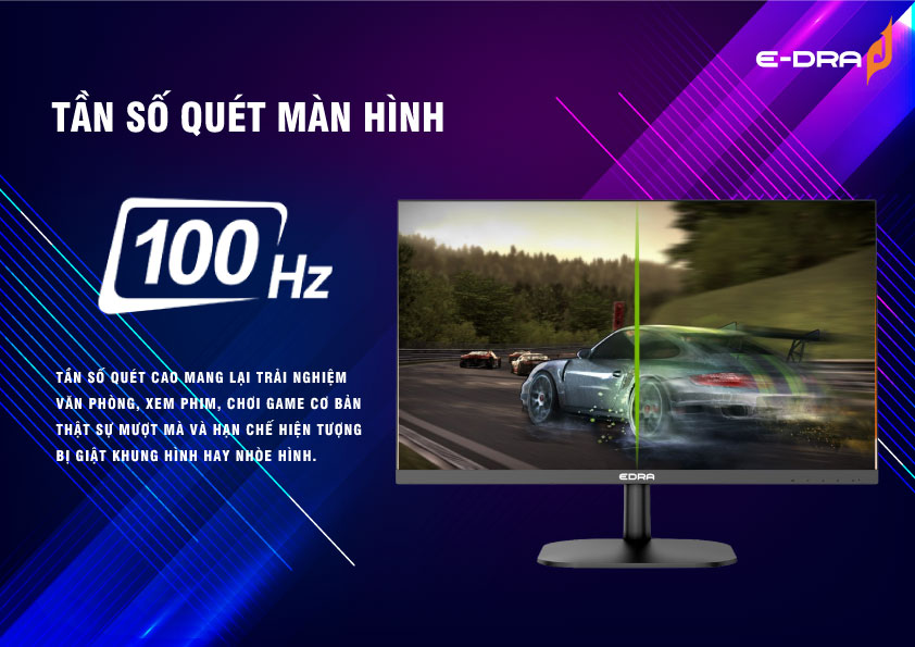 Màn hình máy tính gaming E-Dra EGM24F100P 24 inch FullHD 100hz - Hàng chính hãng