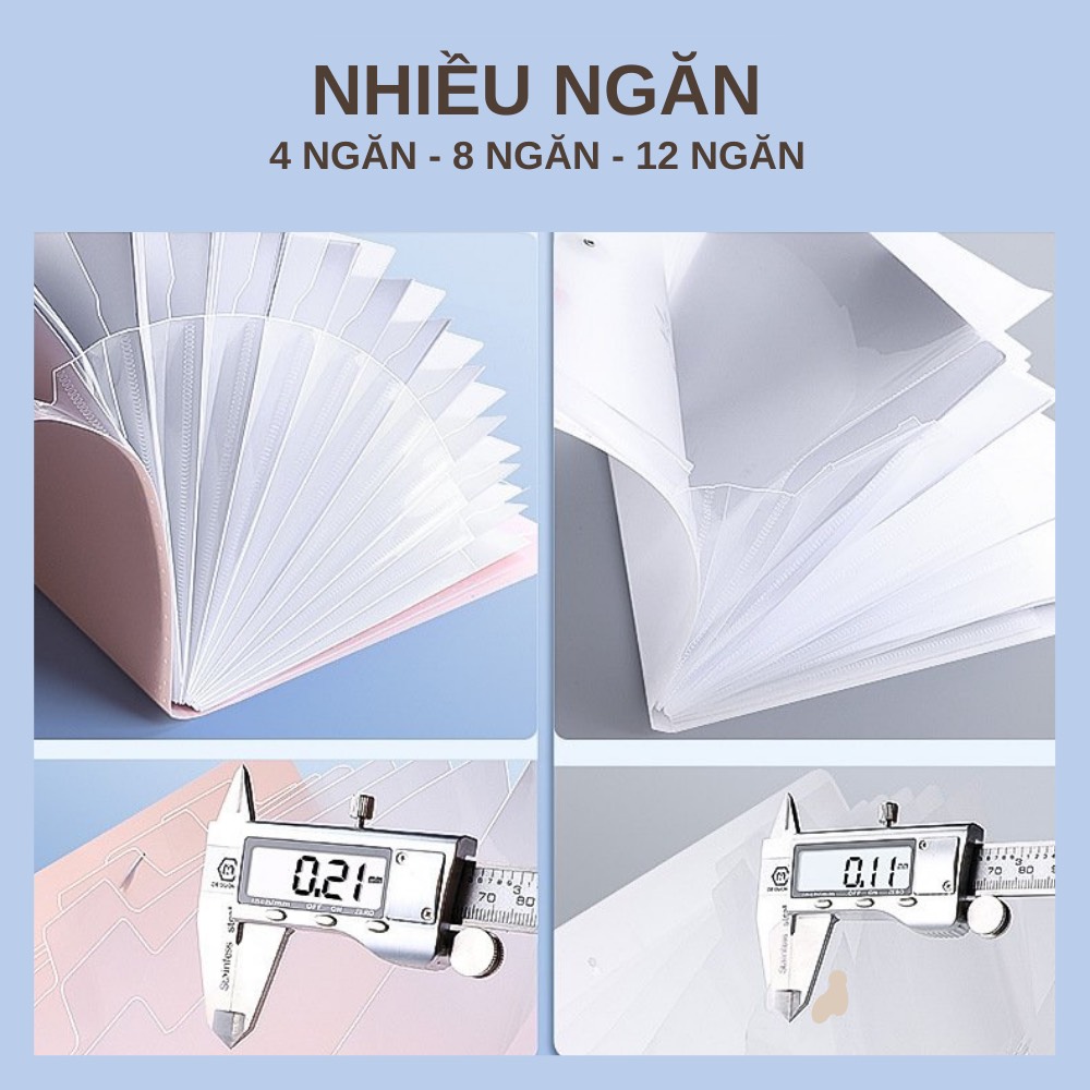 File đựng tài liệu A4 / Túi tài liệu A4 4-8-12 ngăn phân trang – lưu trữ tài liệu