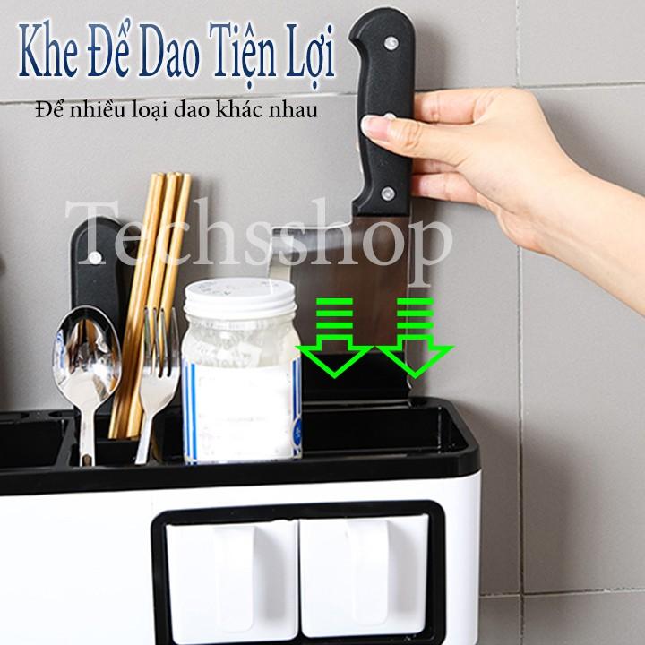 Kệ Nhà Bếp Đựng Gia Vị Dao Kéo Kèm 4 Hủ Và Móc Treo Đồ Tiện Lợi Renai Ra-815