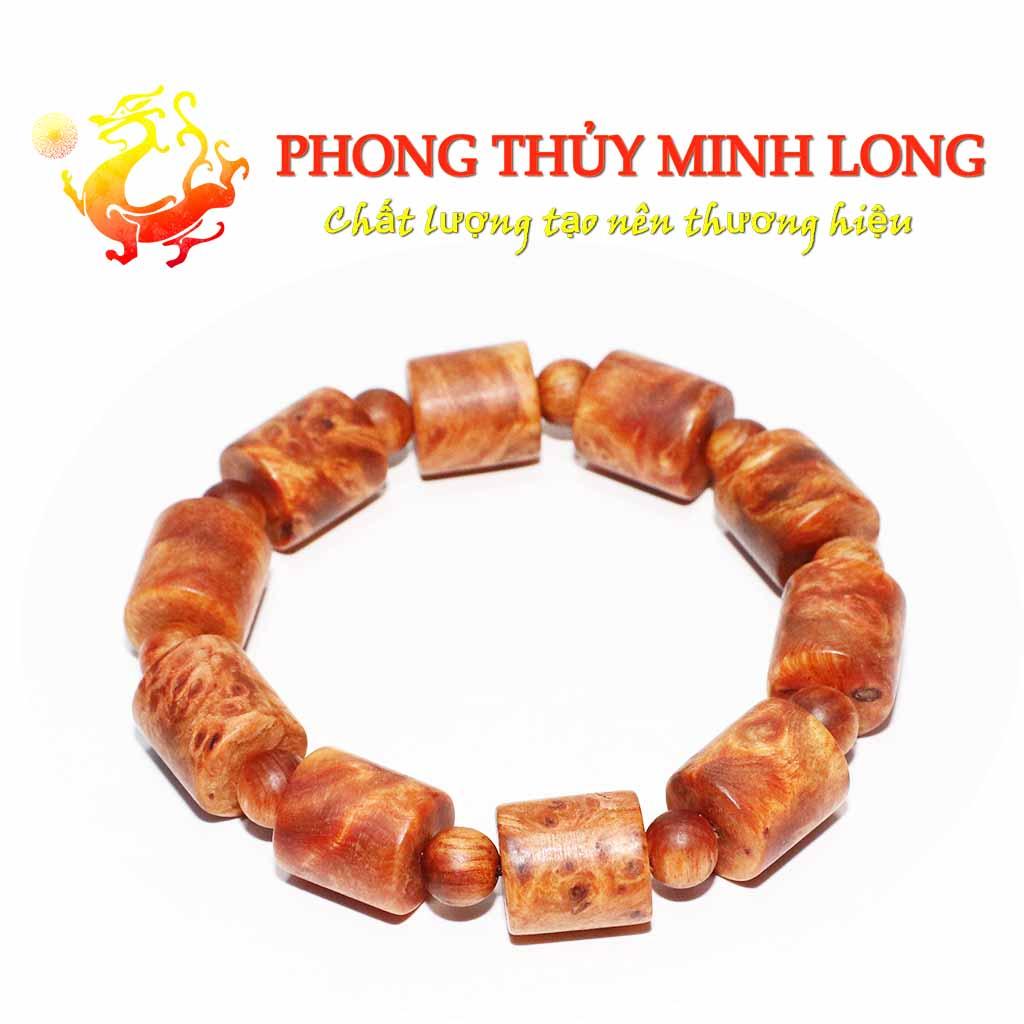 Vòng tay gỗ nu Huyết Rồng siêu đẹp size 14 ly Đốt Trúc