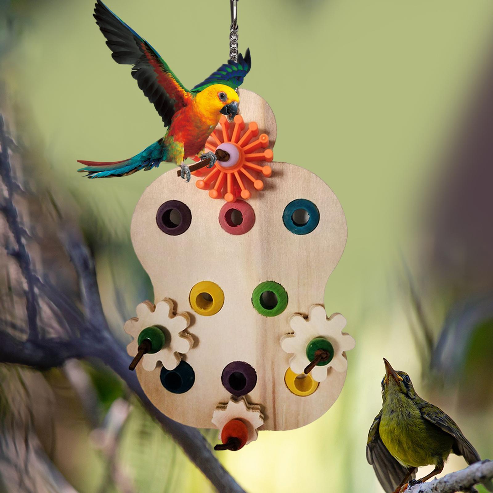 Pet Parrot Chewing Toys Wood Accessories Bird Nest Hanging Toys Parrot Molar Toy Bird Cage Bite Toy Bird Toys for lovebird Budgie Conures