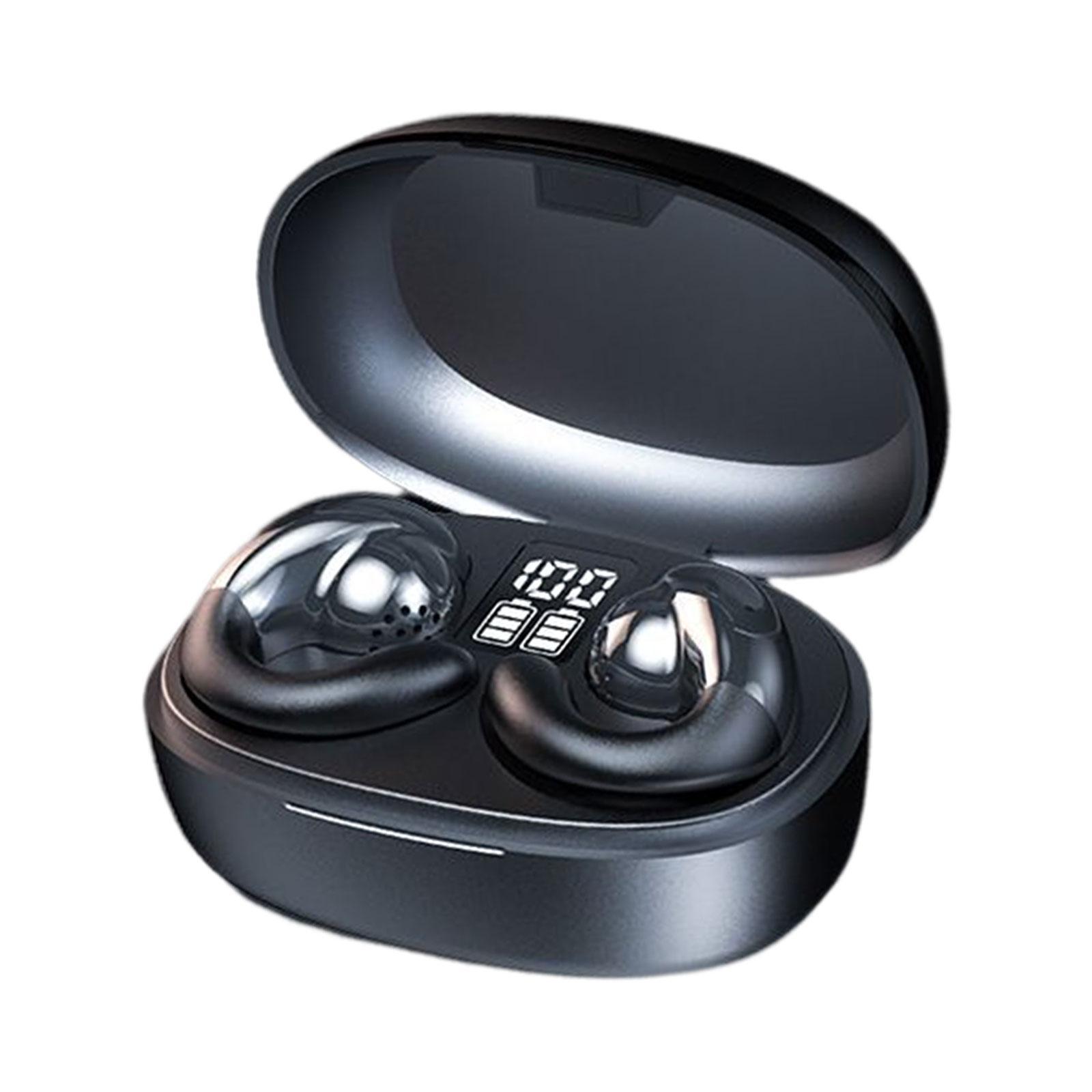 Air Conduction Headphones Ear Clip Earbuds Open Ear headphones Headset IPX5 Waterproof with Charging Case for Driving Cycling Working
