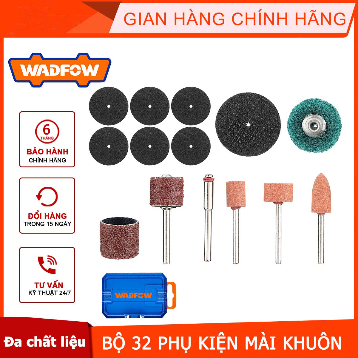 BỘ 32 MÓN PHỤ KIỆN MÀI MINI WRR5032 WADFOW - HÀNG CHÍNH HÃNG