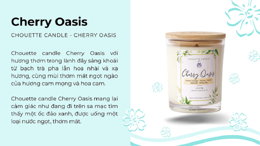 Ly nến thơm Chouette Candle CHC1027 Cherry Oasis 182g