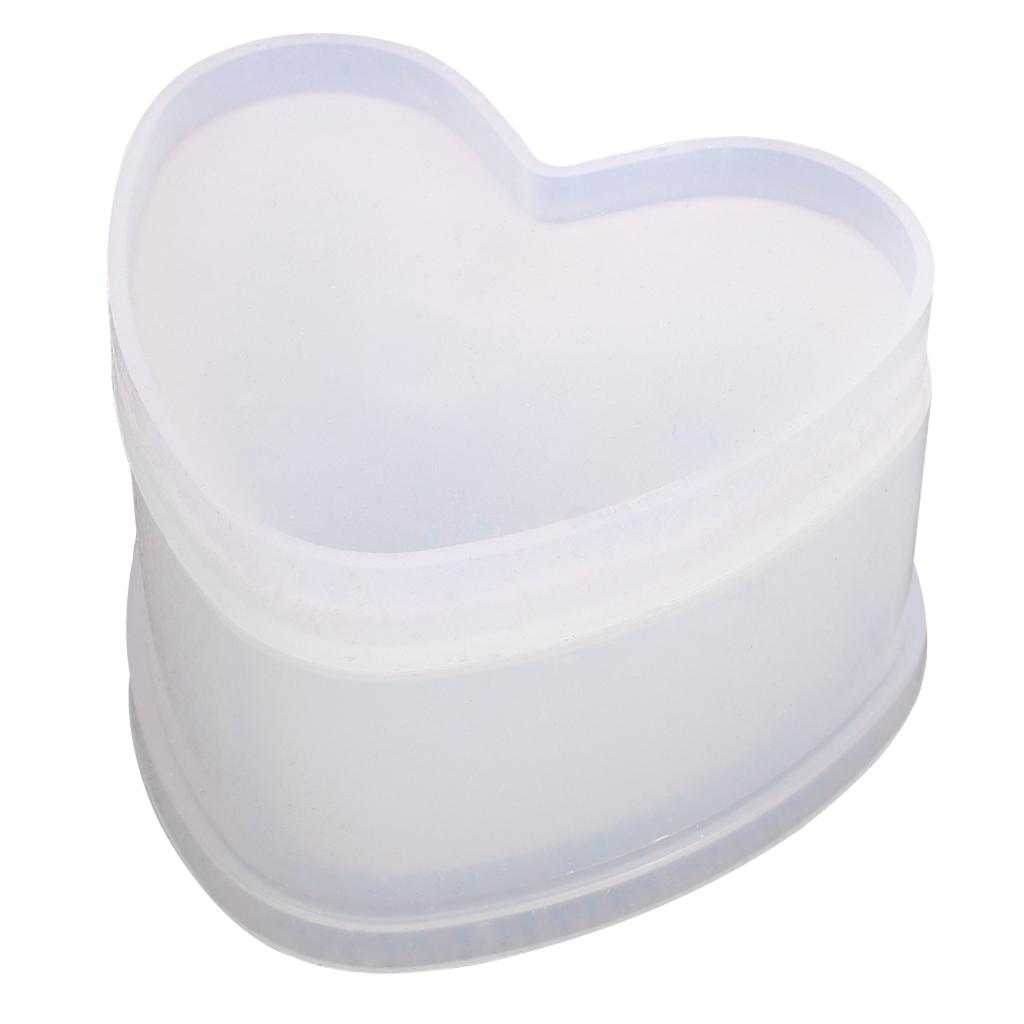 2x Clear Resin Molds Box DIY Square Jewelry Storage Trinket Box Craft Mould