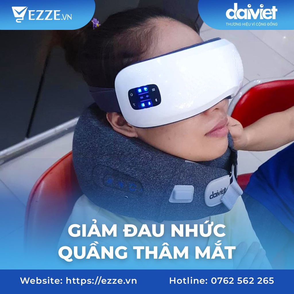 [SALE LẤY ĐÁNH GIÁ] Máy Massage Mắt Cao Cấp Tan Bọng Mắt Giảm Đau Mắt DAIVIET DVMM-00001 [BH 12 tháng] - HỎA TỐC HCM