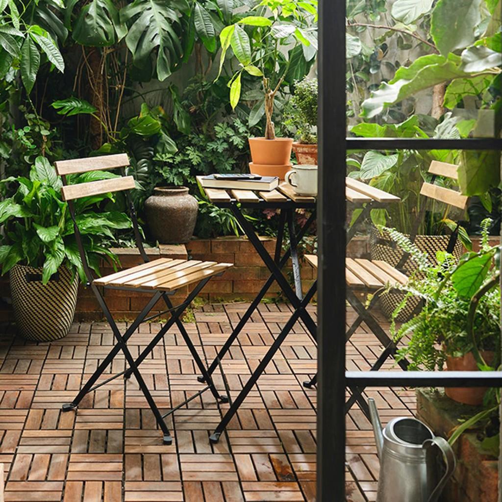 Bộ Bàn Ghế Gỗ Fansipan Patio Mini Chuyên Dụng Phù Hợp Làm Bàn Ăn, Bàn Cà Phê - Bộ Gồm 1 Bàn 2 Ghế