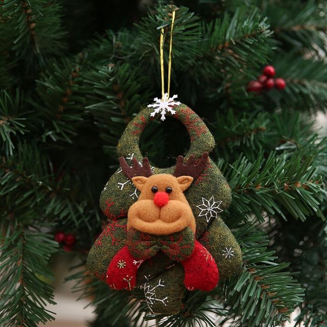 Búp bê nhồi bông hình ông già noel / tuần lộc / người tuyết / chú gấu treo cây thông noel trang trí giáng sinh đẹp mắt