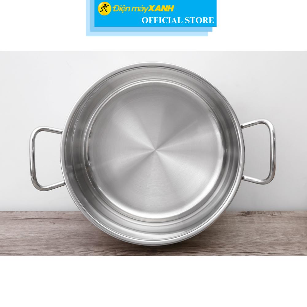Nồi inox 5 đáy nắp kính 24 cm Fivestar N24-5DG 304 - Hàng Chính Hãng