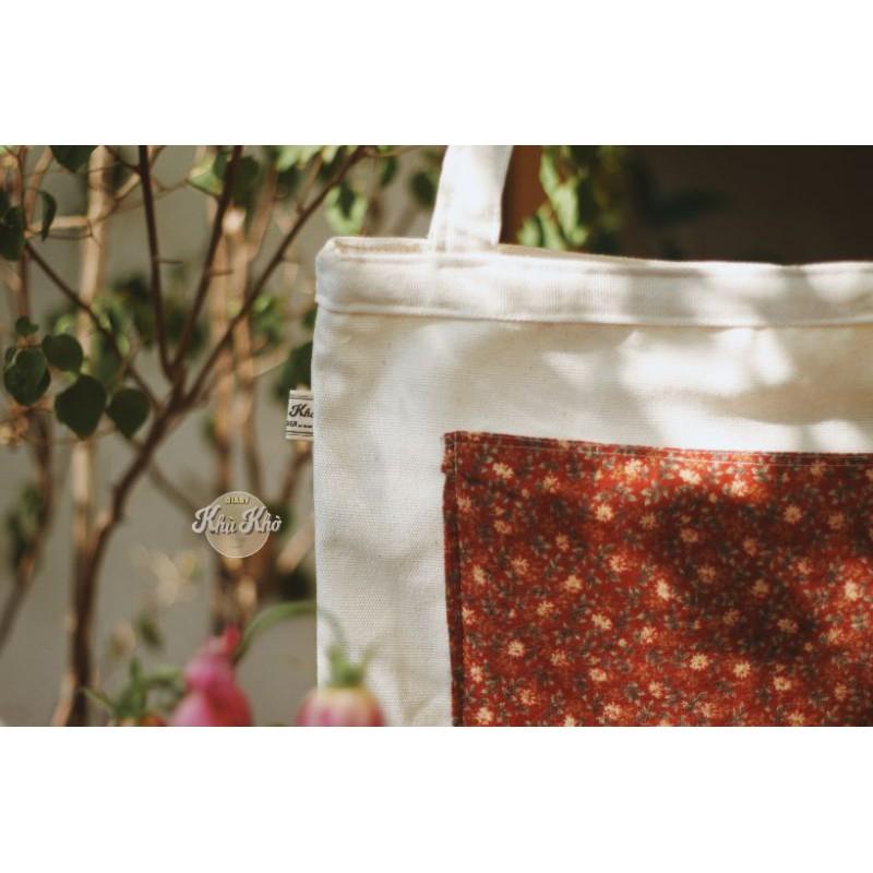 TÚI TOTE HANDMADE HỌA TIẾT VINTAGE Ảnh shop tự chụp