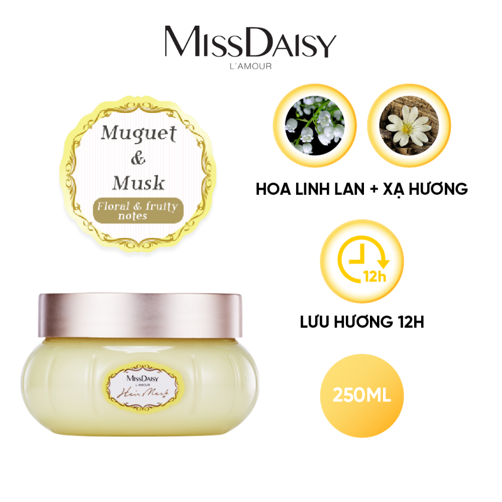 Mặt Nạ Tóc Nước Hoa MISSDAISY Chiết Xuất Hoa Linh Lan &amp; Xạ Hương - Size 250ml