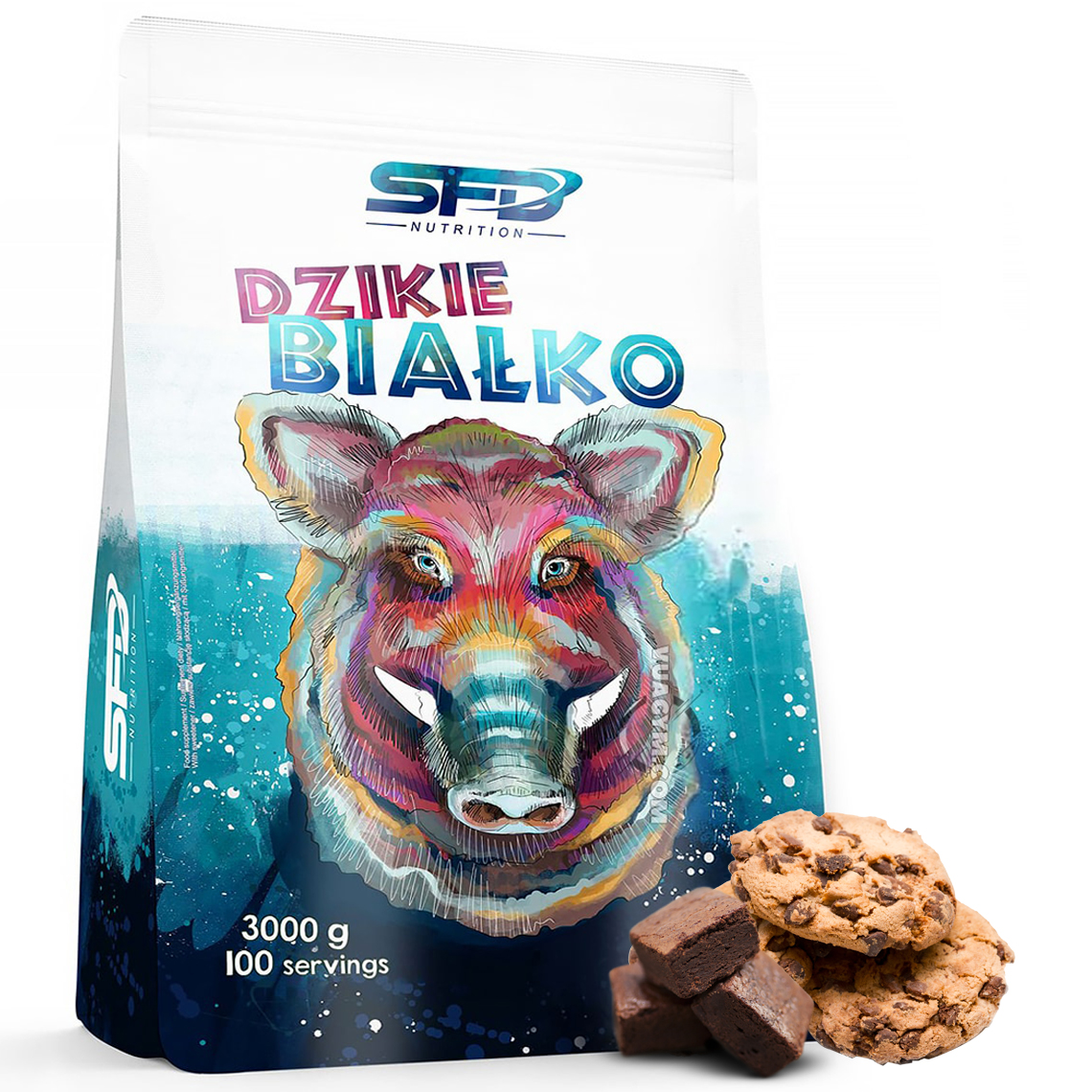 SFD Dzikie Bialko - Instant Whey Protein Concentate (3kg) Bổ Sung Protein, Sữa Tăng Cơ | Nhập Khẩu Ba Lan | CitySupp