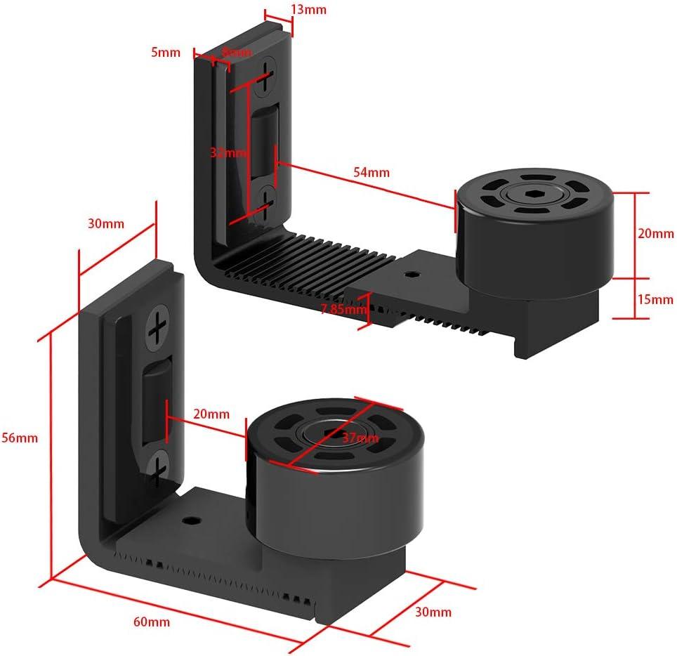 Nâng cấp Hướng dẫn sàn có thể điều chỉnh Phụ kiện phần cứng cửa chuồng trượt màu đen