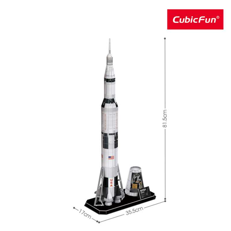 Đồ Chơi CUBIC FUN Xếp Hình 3D Nasa: Tên Lửa Vũ Trụ Saturn V - Apollo DS1059H