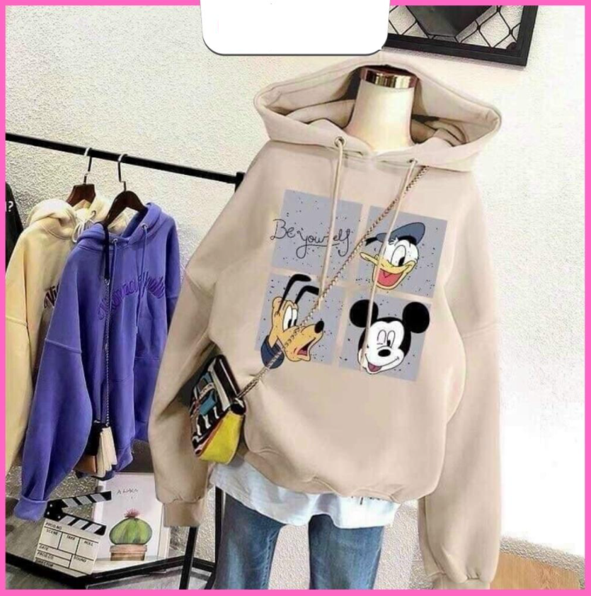 Áo Hoodie In Hoạt Hình Mickey Nỉ Ngoại Phồng Chất In Đẹp Như Ảnh️Áo Khoác Nỉ Bông Unisex In Hoạt Hình Nam Nữ