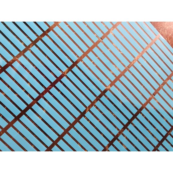 5m decal dán kính sọc xanh dương DK28