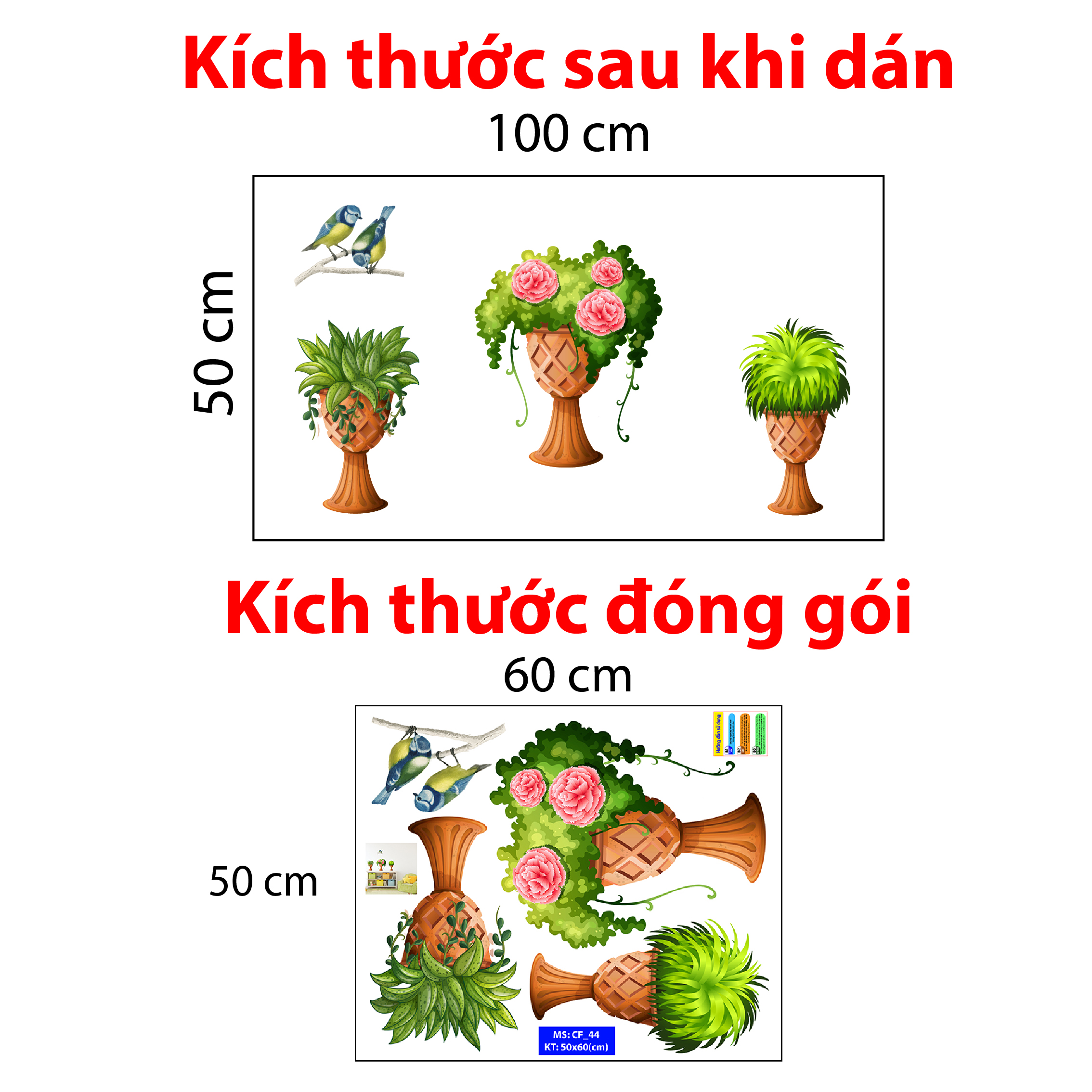 Decal trang trí quán số 44