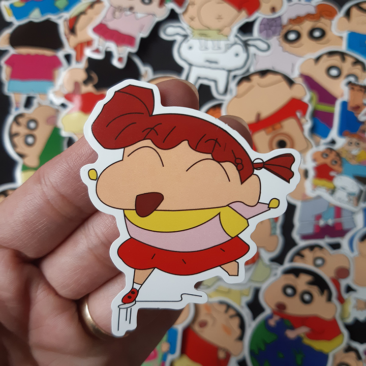 Bộ Sticker dán cao cấp chủ đề SHIN - CẬU BÉ BÚT CHÌ - Dùng dán Xe, dán mũ bảo hiểm, dán Laptop...